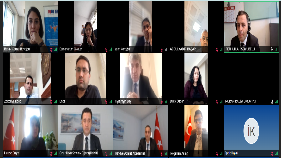 İkinci Çevrimiçi HELP Başlangıç Toplantısı Üç HELP kursu üzerine sunumlar: Ceza Yargılamasında Usuli Güvenceler ve Mağdur Hakları; Ceza Yargılamasında Gerekçeli Kararlar; Tutukluluğa ve Hürriyeti Bağlayıcı Cezalara Alternatif Tedbirler