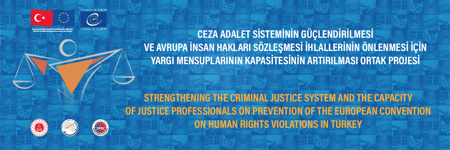 Türkiye’de Ceza Adalet Sisteminin Güçlendirilmesi ve Avrupa İnsan Hakları Sözleşmesi İhlallerinin Önlenmesi için Yargı Mensuplarının Kapasitesinin Artırılması Ortak Projesi