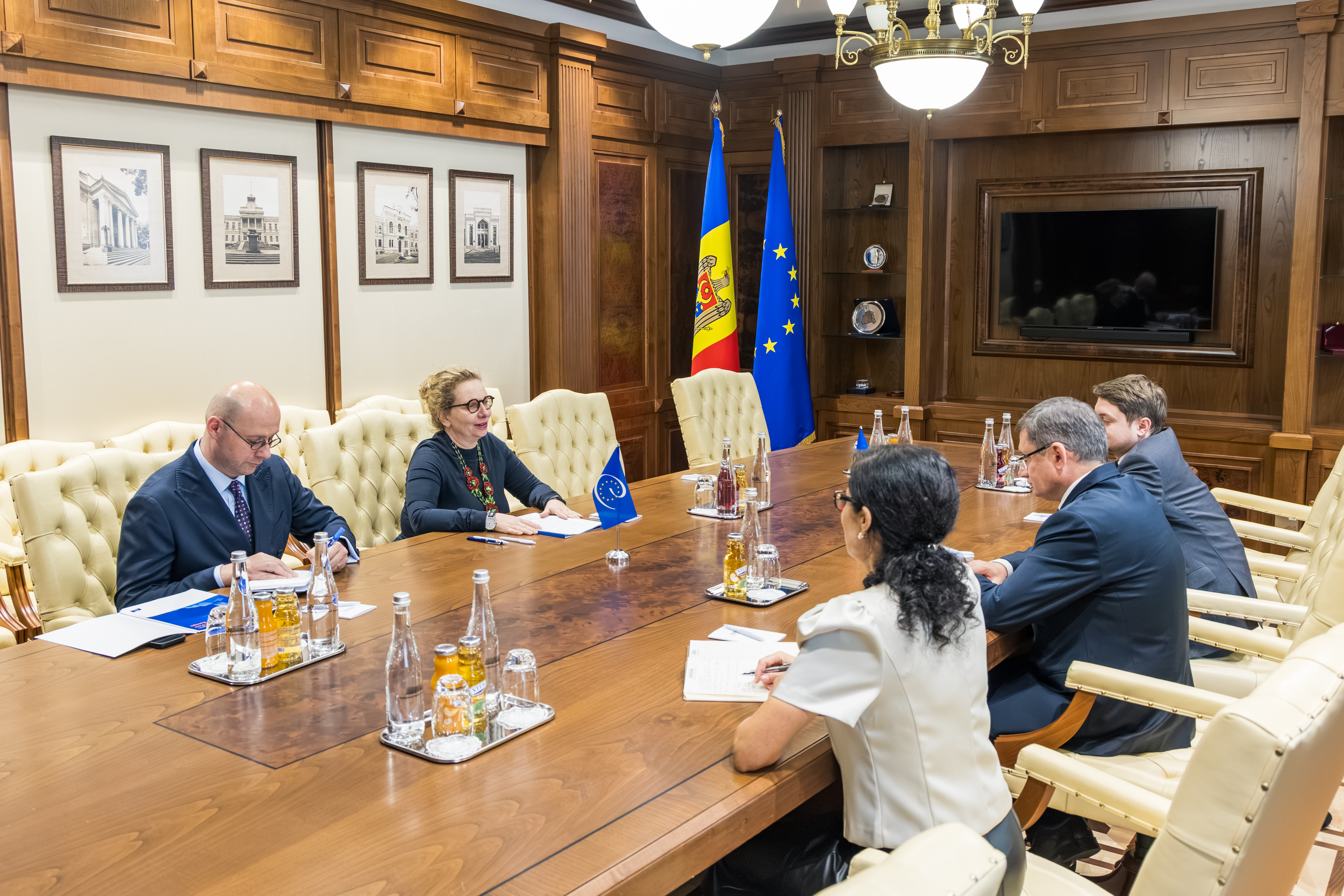 Ms Natalia Voutova, Head of the Council of Europe Office in Chisinau, Meets with the Mr Igor Grosu, President of the Parliament of the Republic of Moldova