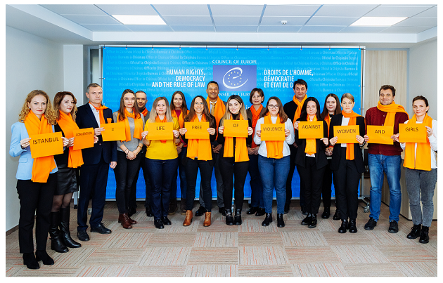 The Council of Europe Office in Chisinau team joins the "16 Days of Activism Against Gender-Based Violence" campaign