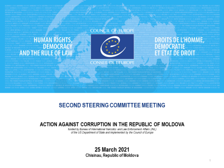 Comitetul de Conducere al proiectului “Acțiune împotriva corupției în Republica Moldova” a discutat progresele și prioritățile următoare
