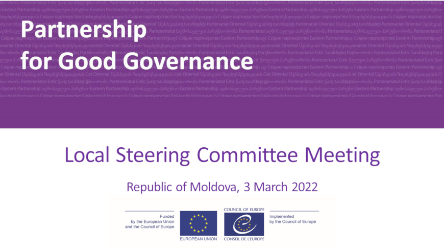 The Council of Europe and the European Union Delegation presented the state of implementation of the joint projects in the Republic of Moldova in 2021 and PGG activities planned for 2022