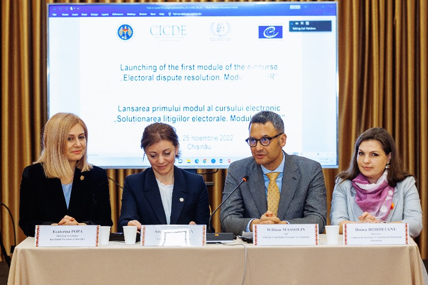 Un nou curs electronic privind soluționarea litigiilor electorale pentru  judecătorii moldoveni