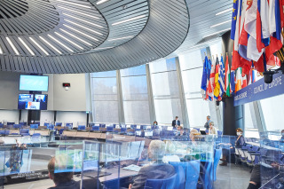 The President of the CCJE presents the CCJE’s work before the Committee of Ministers